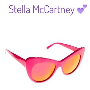 New Stella McCartney hot Pink Sunglasses mirrored lenses  (SC0006S 005 53)Italy